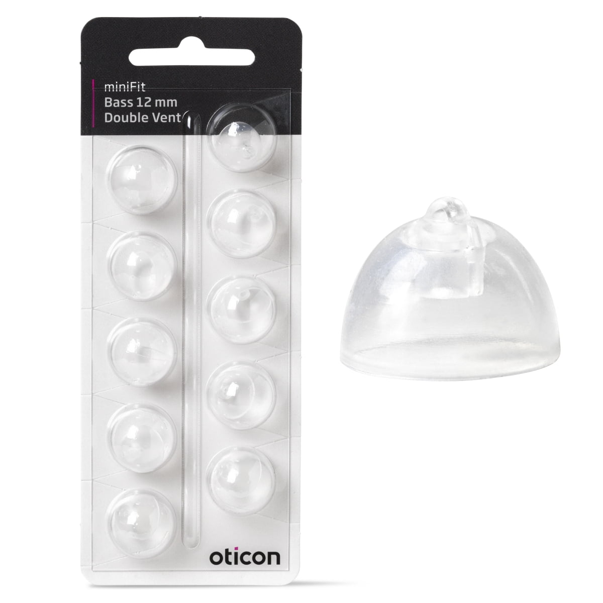 Oticon miniFit Bass-Dome (double vent)