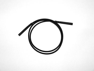 The Neck-Loop Antenna - uDirect is a coiled black cable with connectors at both ends, displayed in a circular shape on a plain white background.